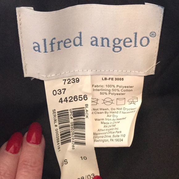 NWT Alfred Angelo Strapless Sequin Dress - Picture 5 of 8
